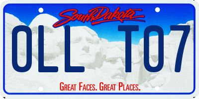 SD license plate 0LLT07