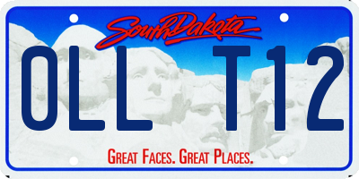 SD license plate 0LLT12