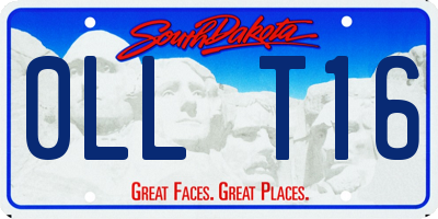 SD license plate 0LLT16