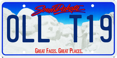 SD license plate 0LLT19