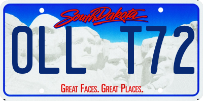SD license plate 0LLT72