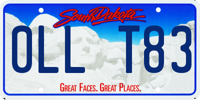 SD license plate 0LLT83