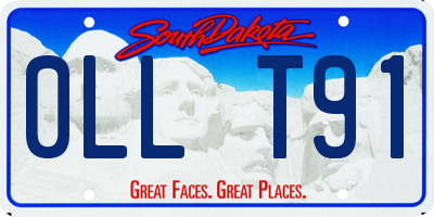 SD license plate 0LLT91