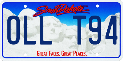 SD license plate 0LLT94