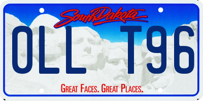 SD license plate 0LLT96