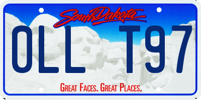 SD license plate 0LLT97