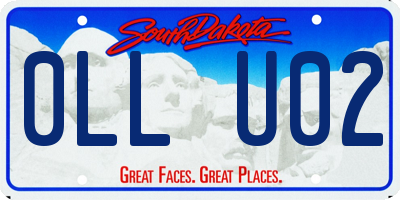 SD license plate 0LLU02
