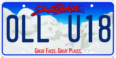 SD license plate 0LLU18