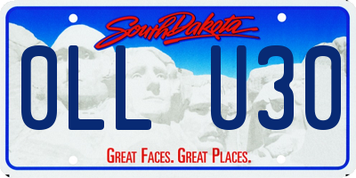 SD license plate 0LLU30