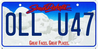 SD license plate 0LLU47
