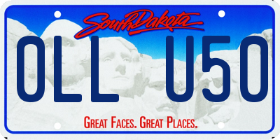SD license plate 0LLU50