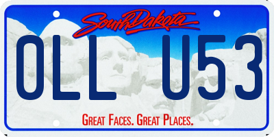 SD license plate 0LLU53