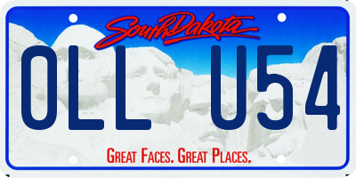 SD license plate 0LLU54