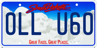 SD license plate 0LLU60