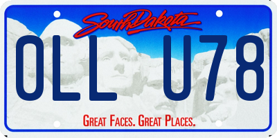 SD license plate 0LLU78