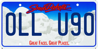 SD license plate 0LLU90