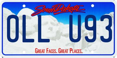 SD license plate 0LLU93