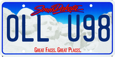SD license plate 0LLU98