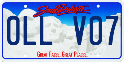 SD license plate 0LLV07