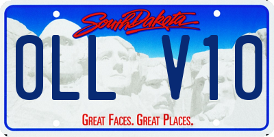 SD license plate 0LLV10