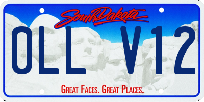 SD license plate 0LLV12