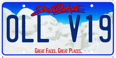 SD license plate 0LLV19