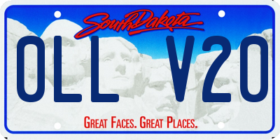 SD license plate 0LLV20