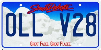 SD license plate 0LLV28