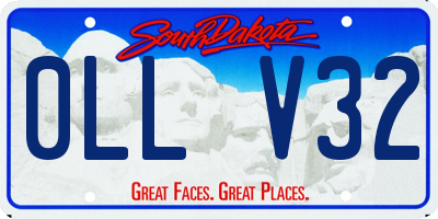SD license plate 0LLV32