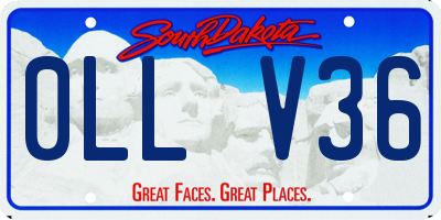 SD license plate 0LLV36