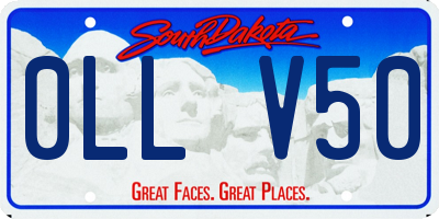 SD license plate 0LLV50