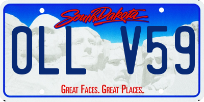 SD license plate 0LLV59