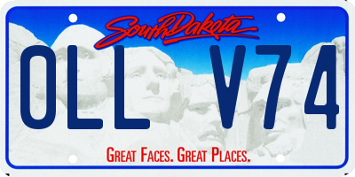 SD license plate 0LLV74