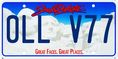 SD license plate 0LLV77