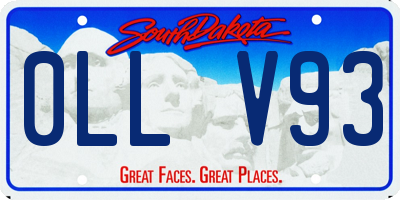 SD license plate 0LLV93