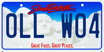SD license plate 0LLW04