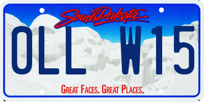 SD license plate 0LLW15