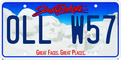 SD license plate 0LLW57