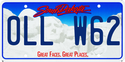 SD license plate 0LLW62
