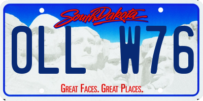 SD license plate 0LLW76