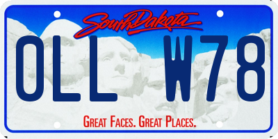 SD license plate 0LLW78