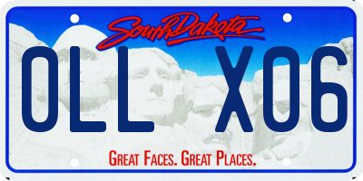 SD license plate 0LLX06
