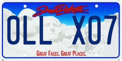 SD license plate 0LLX07