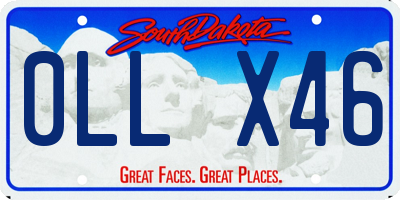 SD license plate 0LLX46