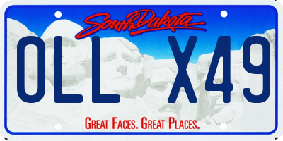 SD license plate 0LLX49