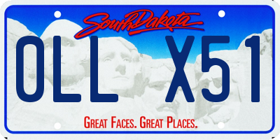 SD license plate 0LLX51