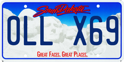 SD license plate 0LLX69