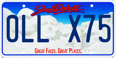 SD license plate 0LLX75