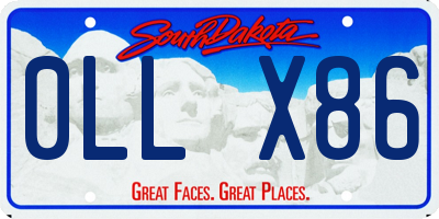 SD license plate 0LLX86