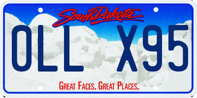 SD license plate 0LLX95